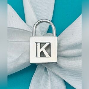 Tiffany & Co. “K” Retired Silver Lock Charm